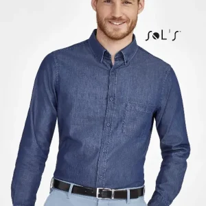 Shirt - Mens Long sleeve DENIM SHIRT barry