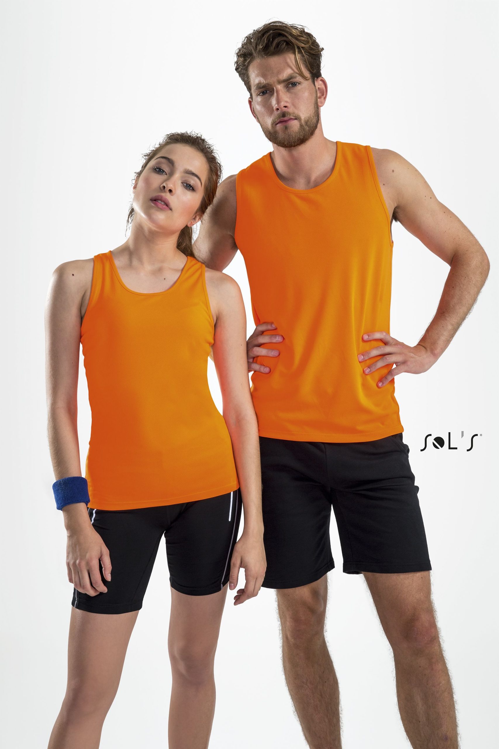 Singlet / Tank top men's 100% breathable polyester SPORTY