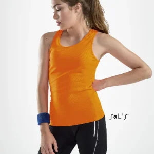 Singlet / tank top women's 100% breathable polyester SPORTY