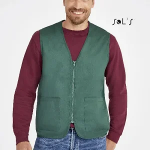 Vest zippered UNISEX 200gsm 65% polyester 35% cotton WALLACE