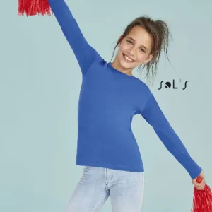 T-shirt Long sleeve kids 100% semi combed ring spun cotton IMPERIAL