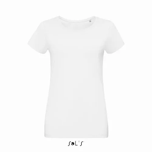T shirt women's round neck Jersey 100% semi combed ring spun cotton MARTIN - Image 11