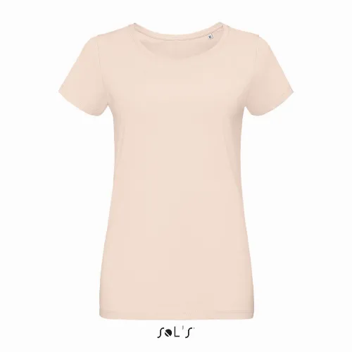 T shirt women's round neck Jersey 100% semi combed ring spun cotton MARTIN - Image 4