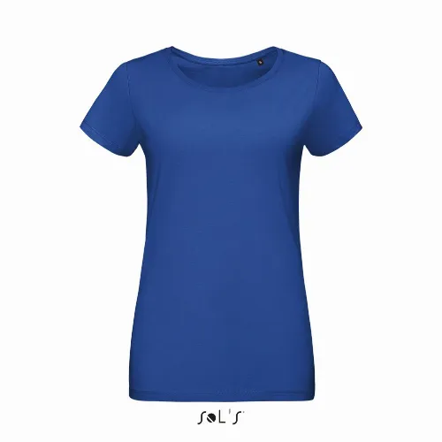 T shirt women's round neck Jersey 100% semi combed ring spun cotton MARTIN - Image 10