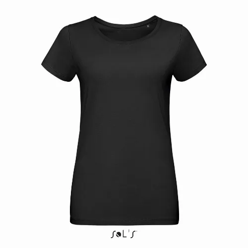 T shirt women's round neck Jersey 100% semi combed ring spun cotton MARTIN - Image 5