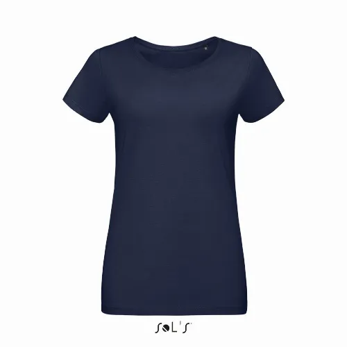 T shirt women's round neck Jersey 100% semi combed ring spun cotton MARTIN - Image 6