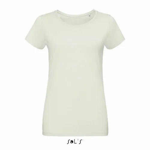 T shirt women's round neck Jersey 100% semi combed ring spun cotton MARTIN - Image 3