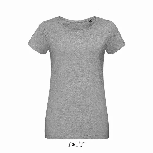 T shirt women's round neck Jersey 100% semi combed ring spun cotton MARTIN - Image 7