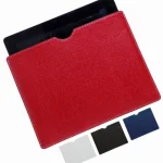 iPad slip case made from cotton and leather