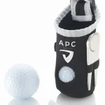 Golf gift set with 2 balls 3 tees , ground repairer and ball marker in neoprene pouch