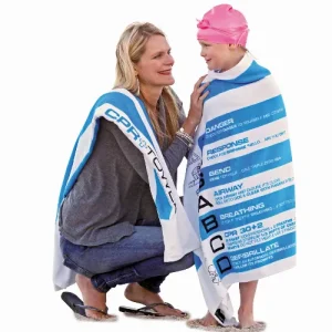 Towel with CPR instructions 1500mm x 750mm