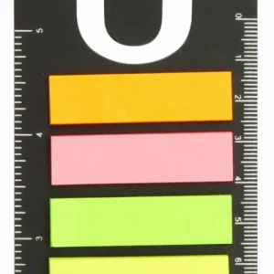 Bookmark ruler with sticky notes
