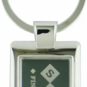 key ring metal with black insert Nicholas