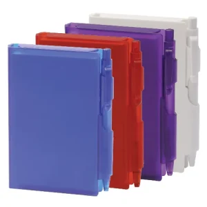Notebook A6 Pocket size platstic cover with pen 200 sheets
