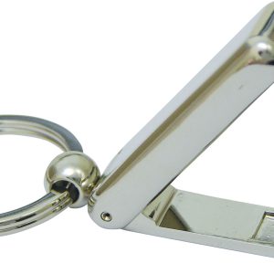 Screwdriver keyring tool in heavyweight chrome