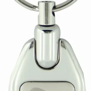 Key Ring Metal  With Satin Inlay