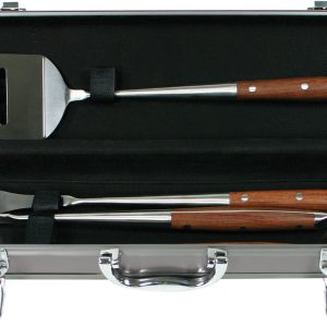 BBQ set 3 piece in a aluminium carry case