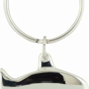 keyring Aeroplane shape satin chrome material