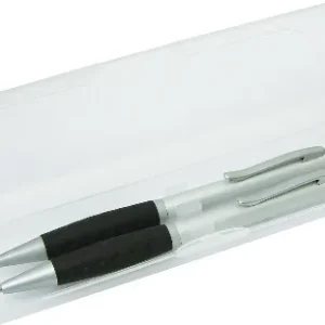 Pen And Pencil Set Made From Aluminium Packed In A Clear Plastic Box