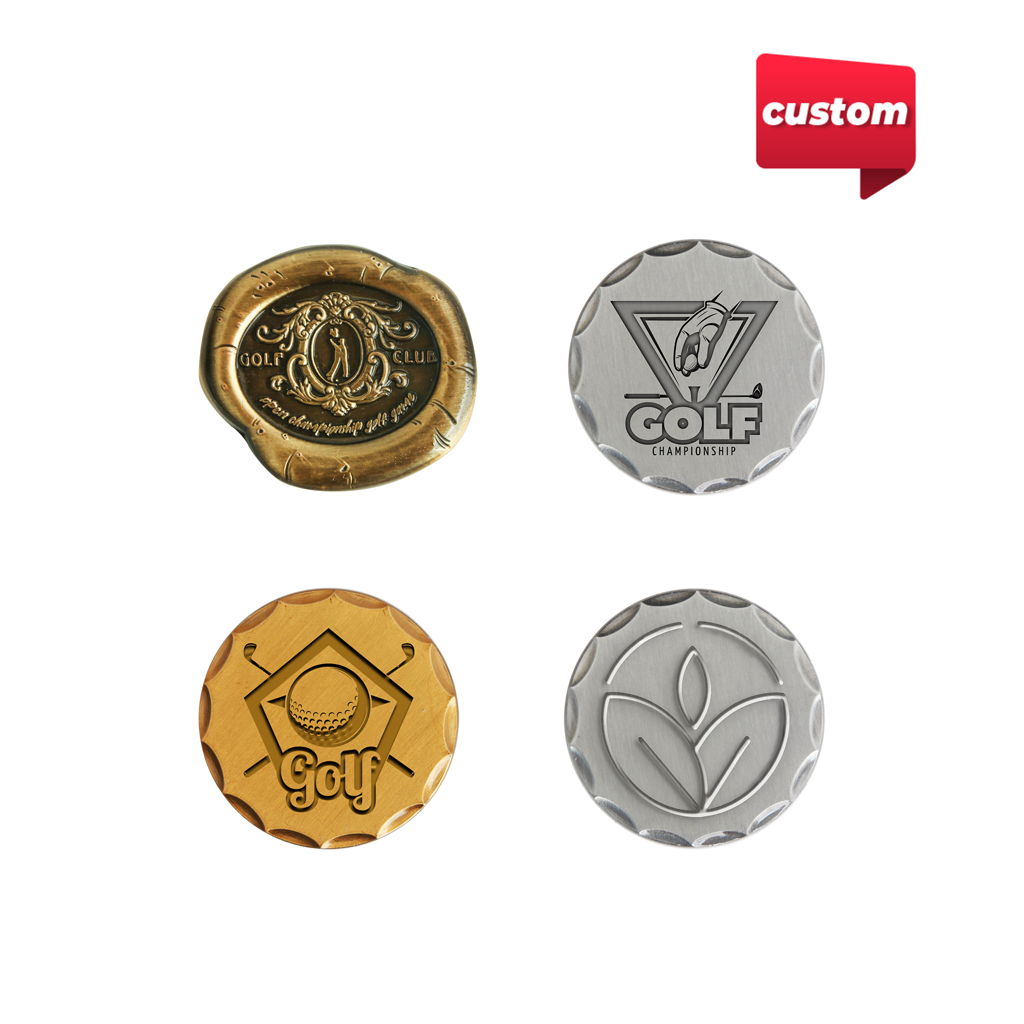 40mm Custom Antique Golf Ball Marker