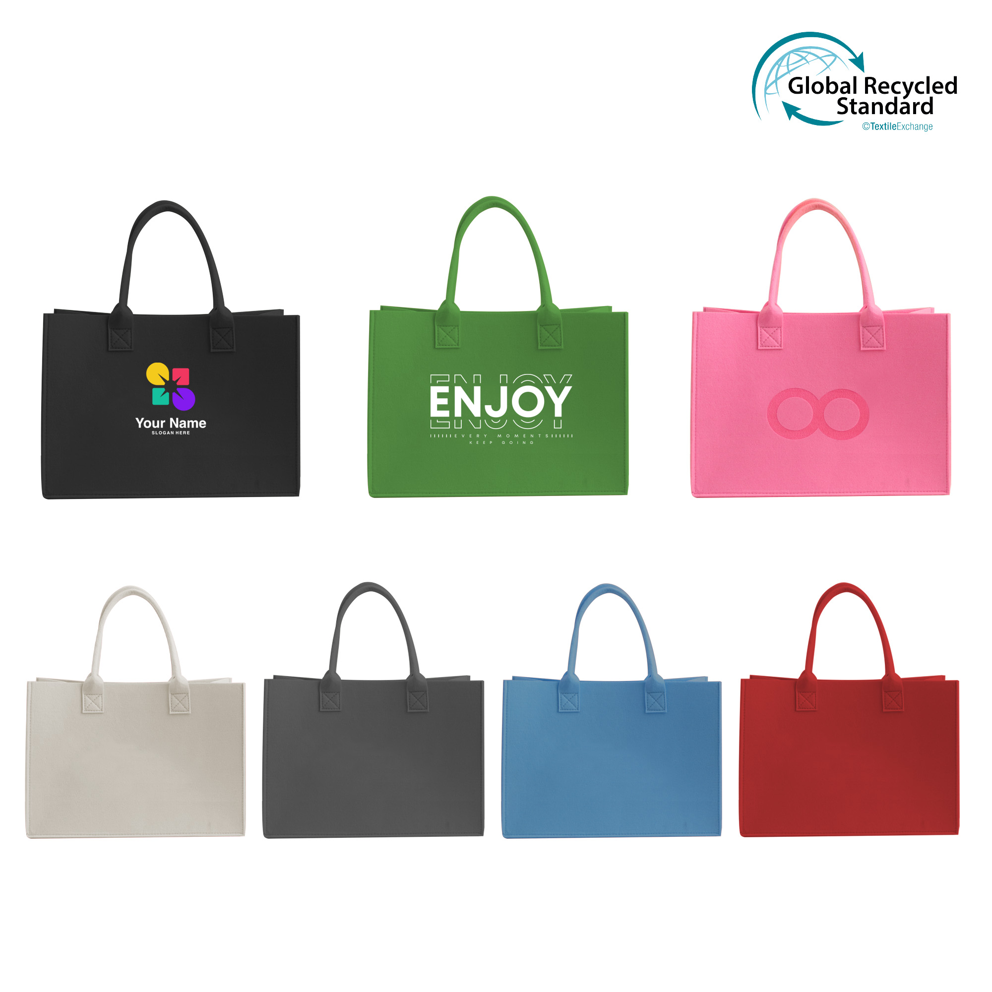 Customizable Felt Tote Bag