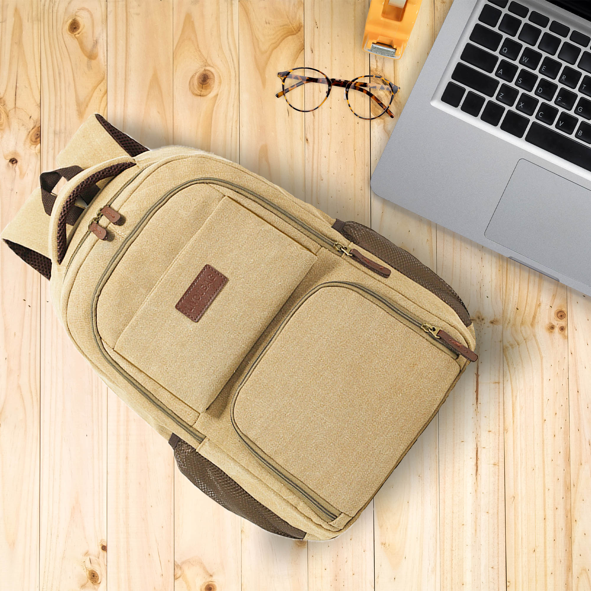Canvas Laptop Backpack - Image 9