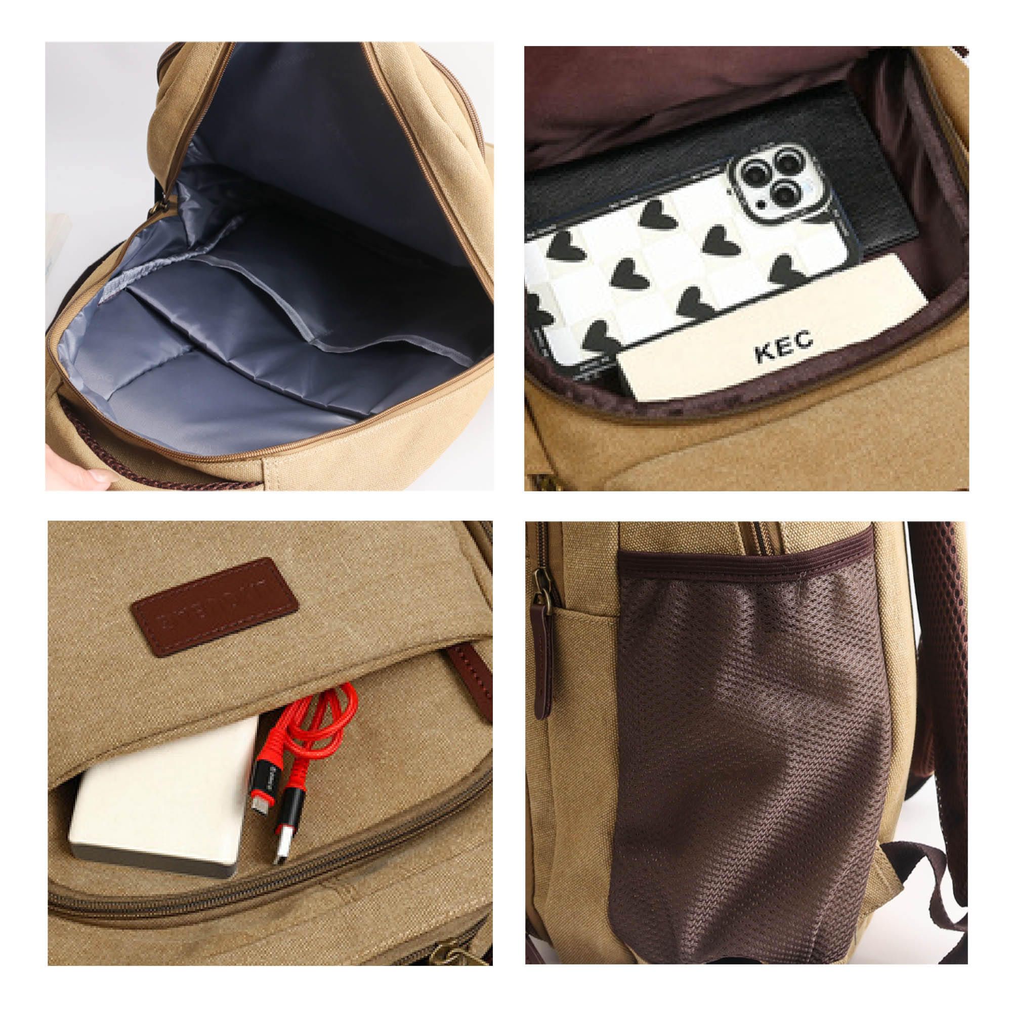 Canvas Laptop Backpack - Image 8