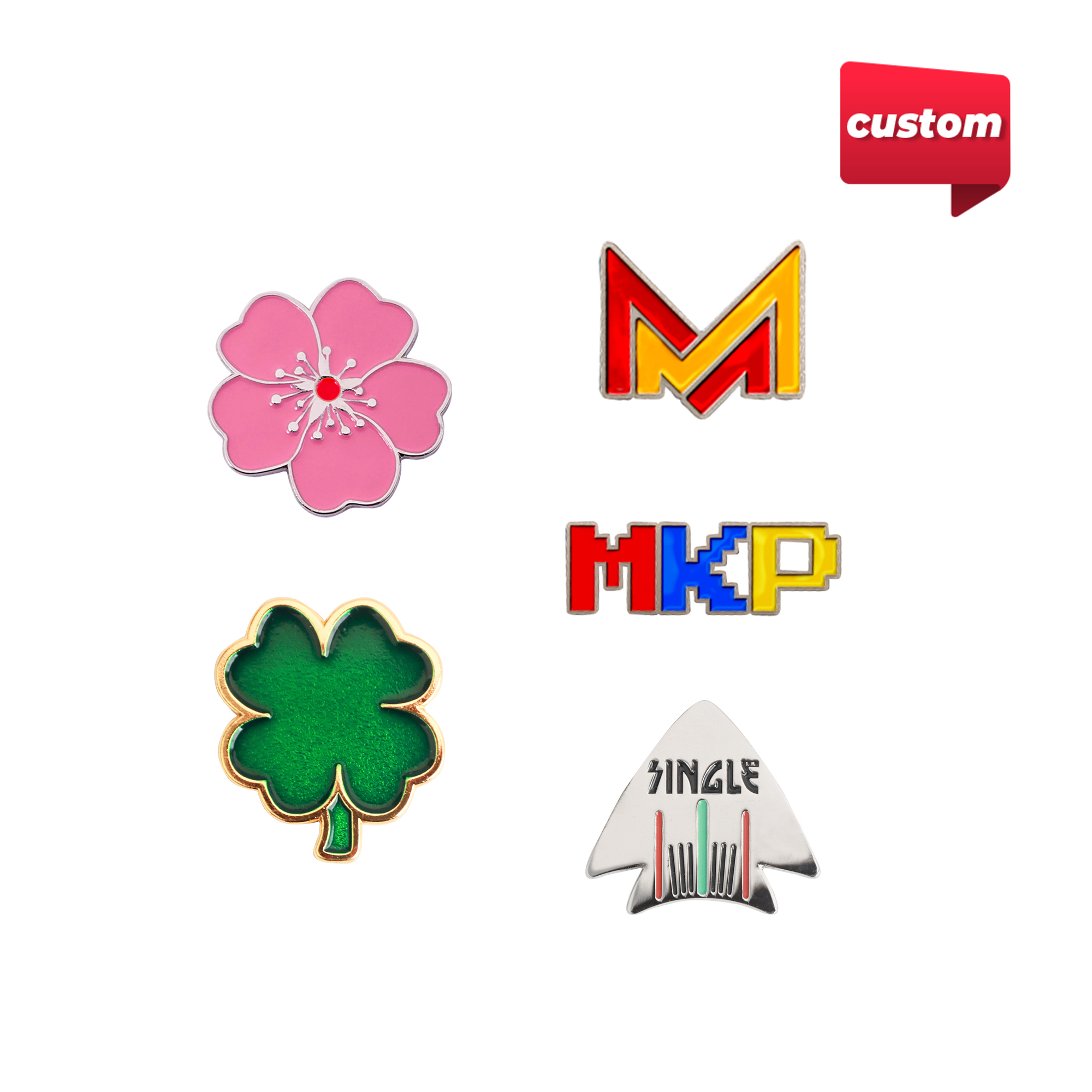 40mm Custom Soft Enamel Golf Ball Marker