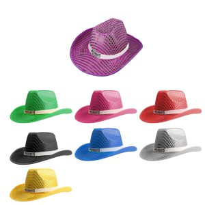 Light Up Sequin Cowboy Hats