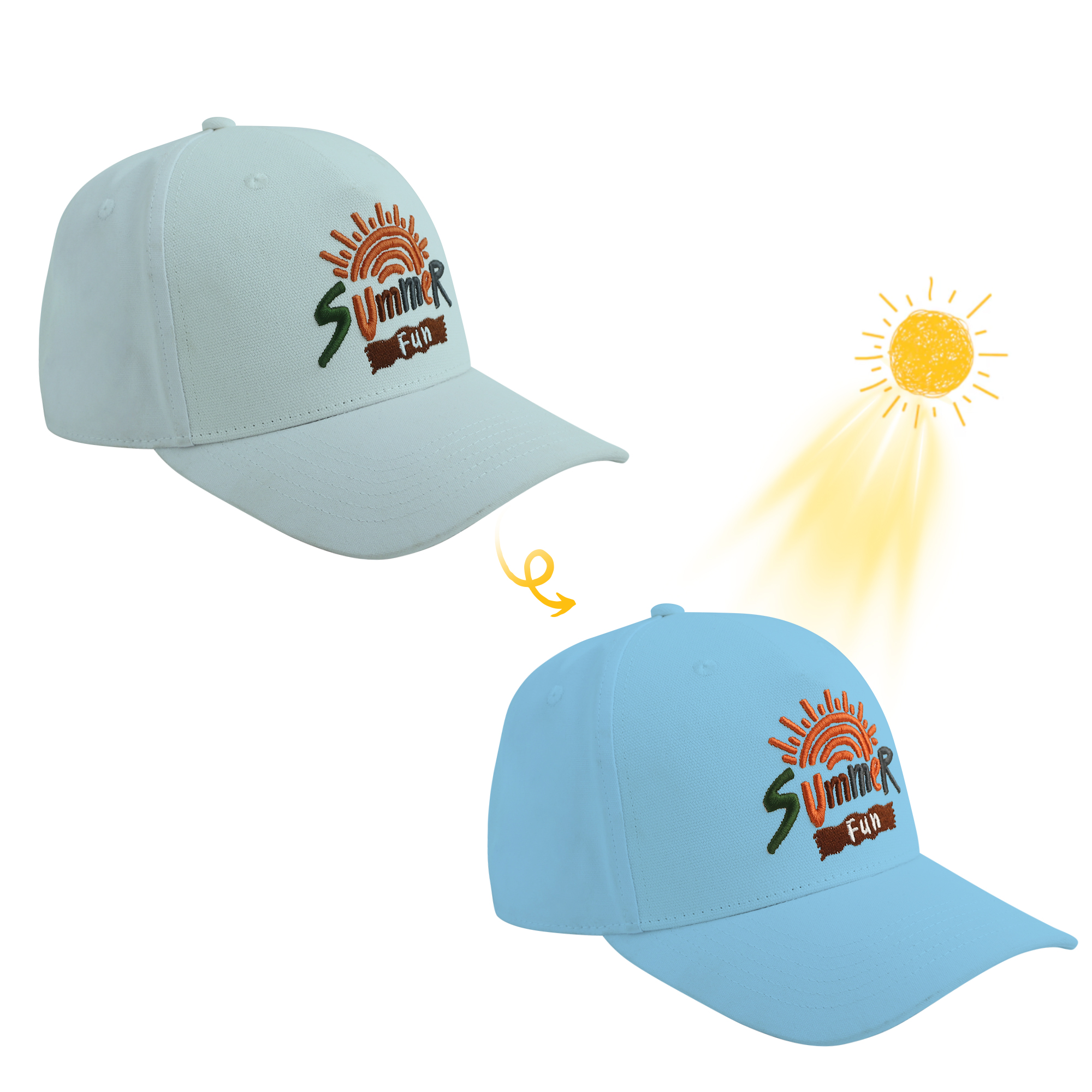 Colour Changing Baseball Cap 5 Panel - Image 5