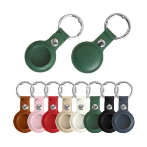 PU Leather AirTag Holder with Keyring