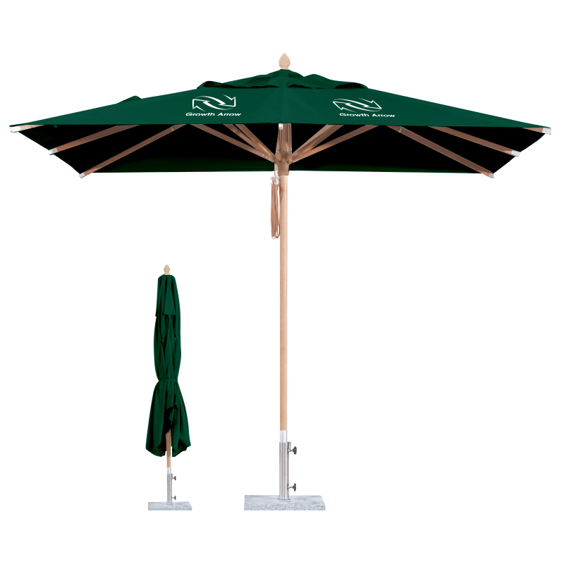 2x2m Wind-resistant Square Stock Colour Outdoor Umbrella - Image 8