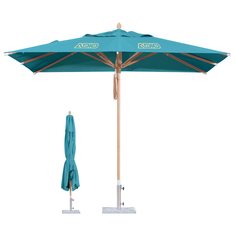 2x2m Wind-resistant Square Stock Colour Outdoor Umbrella - Image 3
