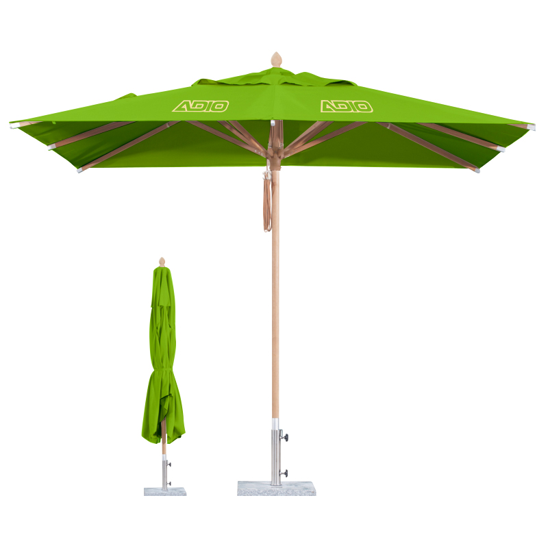 2x2m Wind-resistant Square Stock Colour Outdoor Umbrella - Image 5