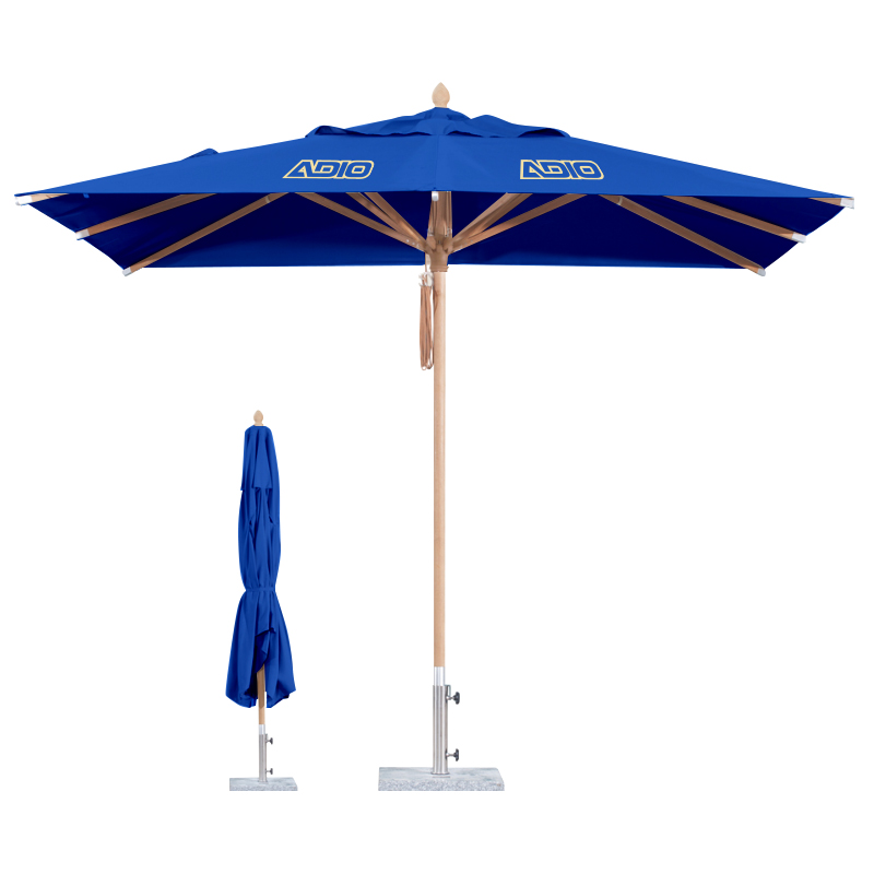 2x2m Wind-resistant Square Stock Colour Outdoor Umbrella - Image 7