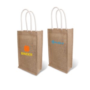 Jute Double Wine Carrier