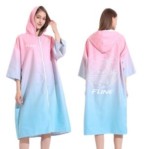 100% Microfibre Sublimation Hooded Change Towel with Zip