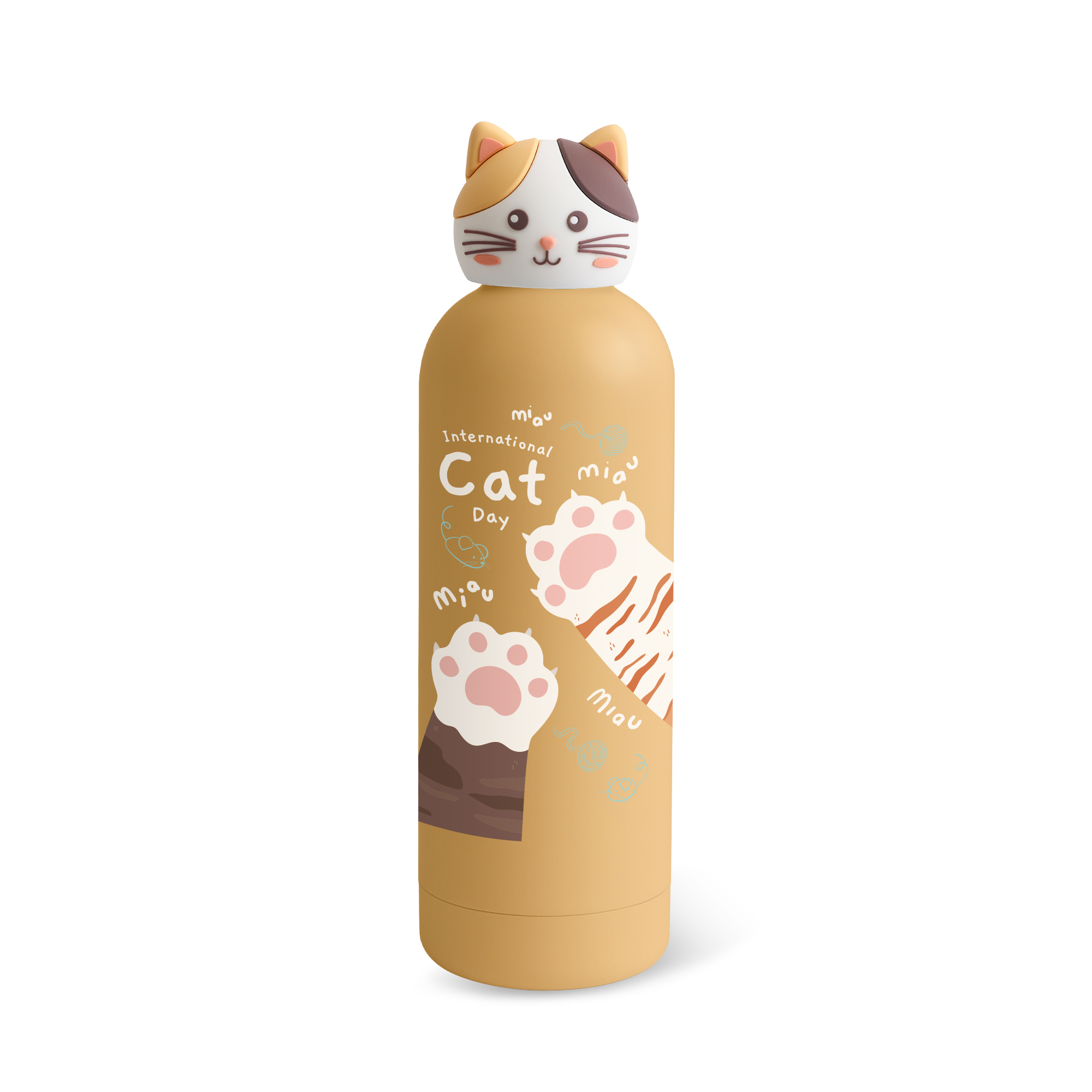 Double Wall Vacuum Bottle with Animal Head - Image 7