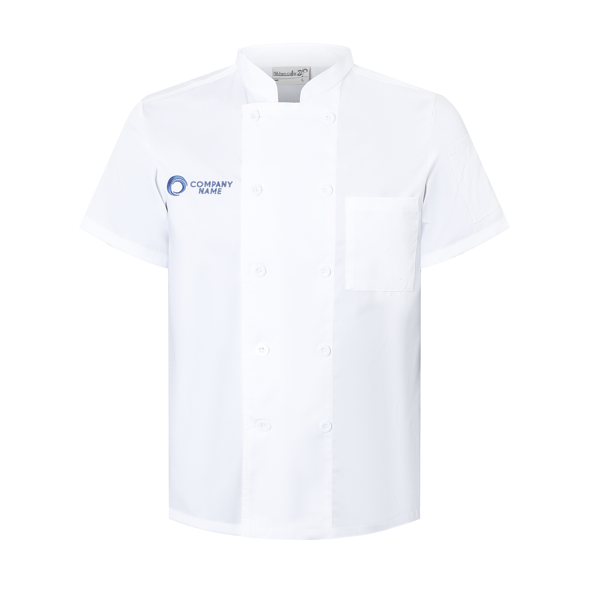 Classic Short Sleeves Double Breasted Chef Jacket