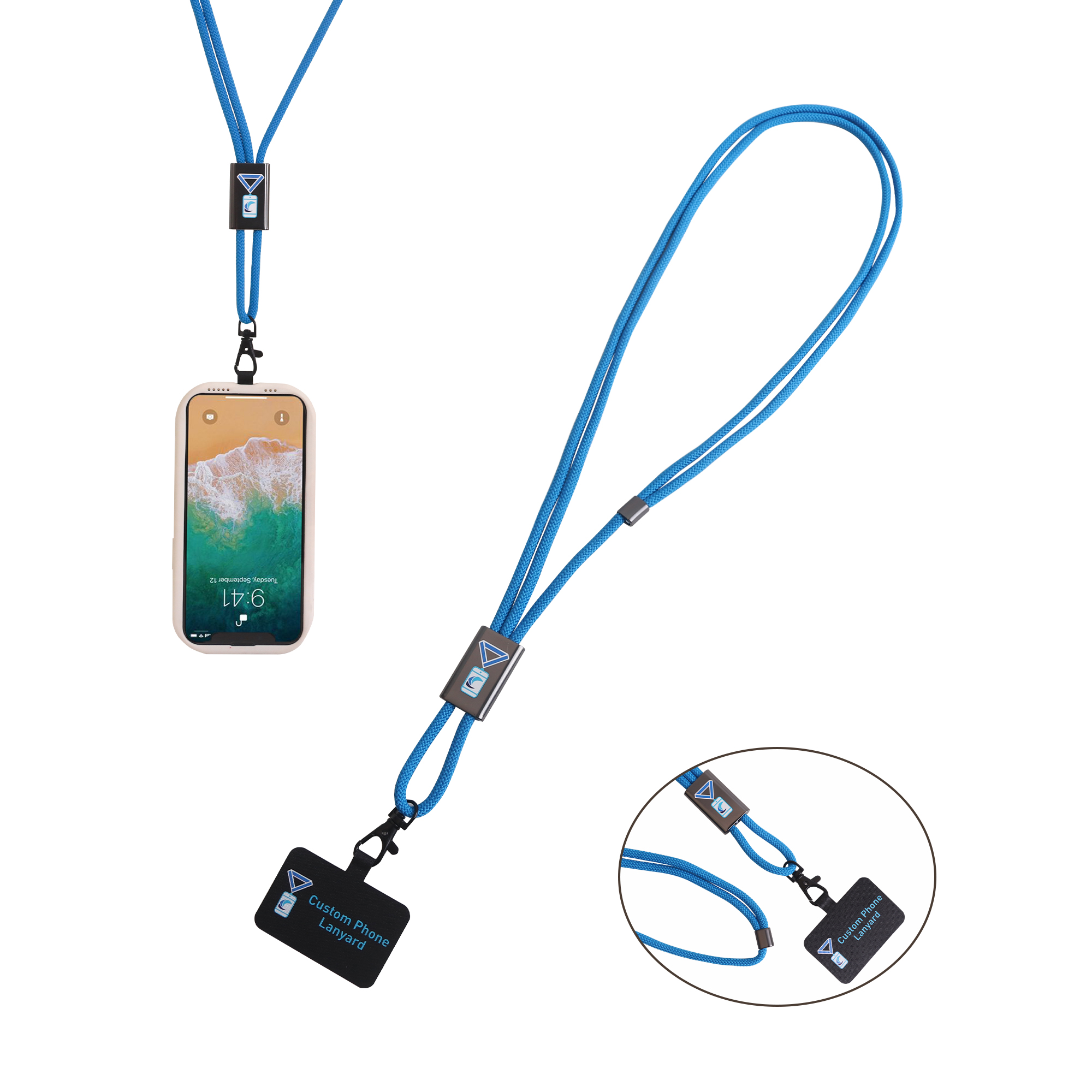 Adjustable Phone Lanyard with Metal Buckle