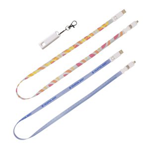6 in 1 Polyester Lanyard Charging Cable