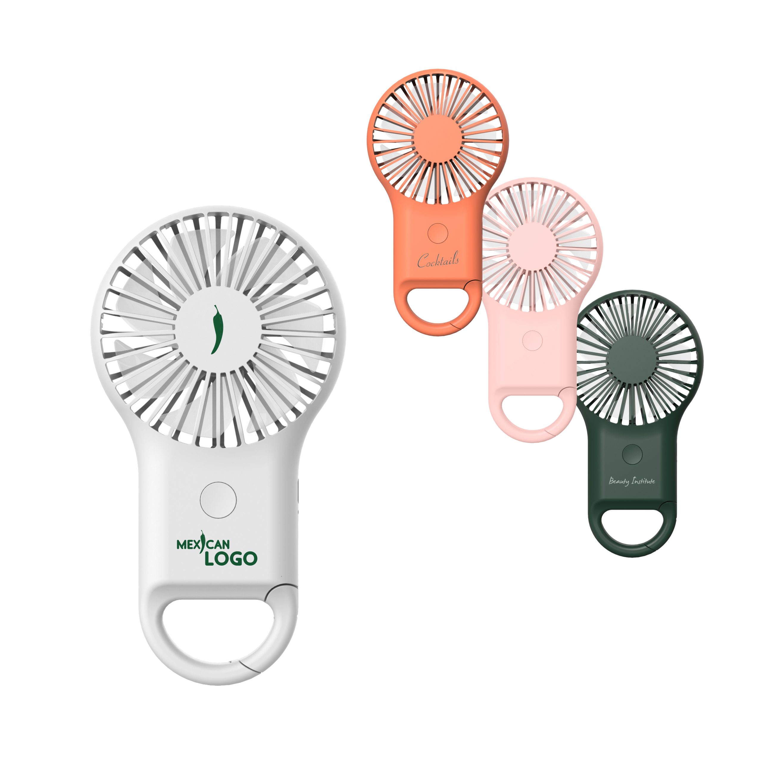 Carabiner Mini Fan with LED Light