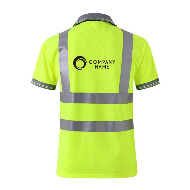 Unisex Polyester Hi-Vis Reflective S/S Polo - Image 2