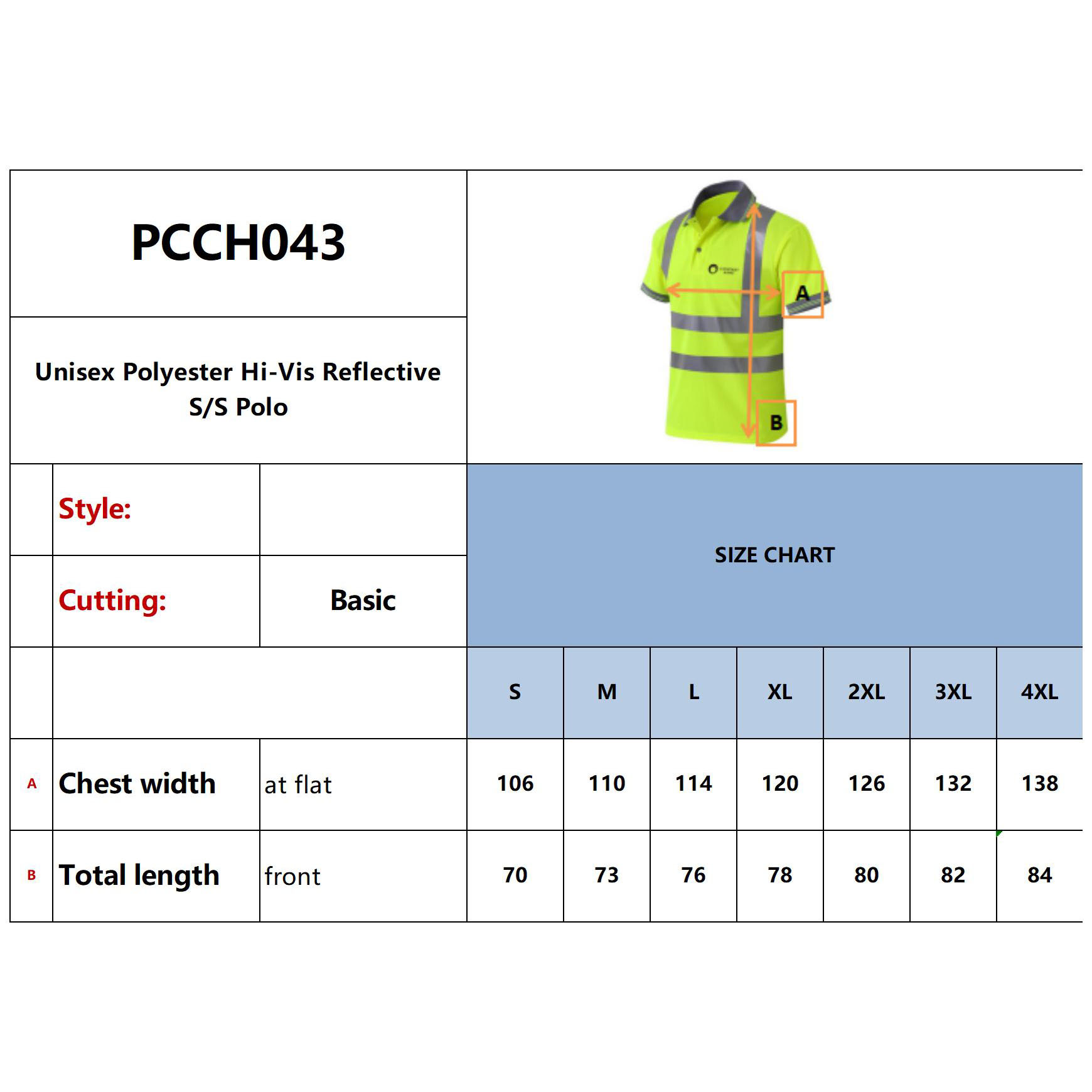 Unisex Polyester Hi-Vis Reflective S/S Polo - Image 8