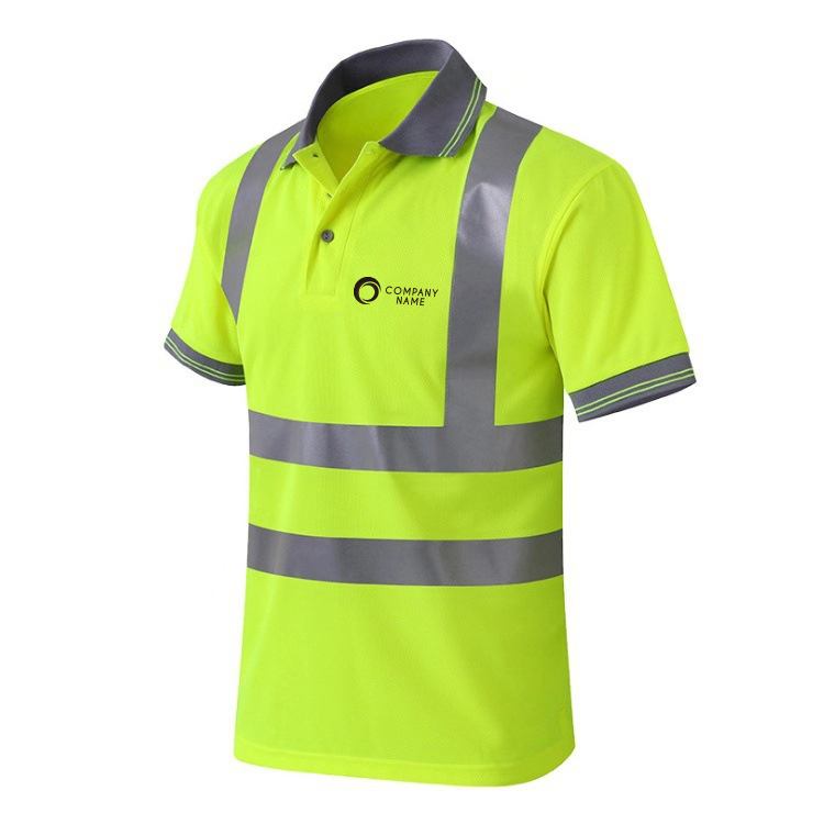 Unisex Polyester Hi-Vis Reflective S/S Polo