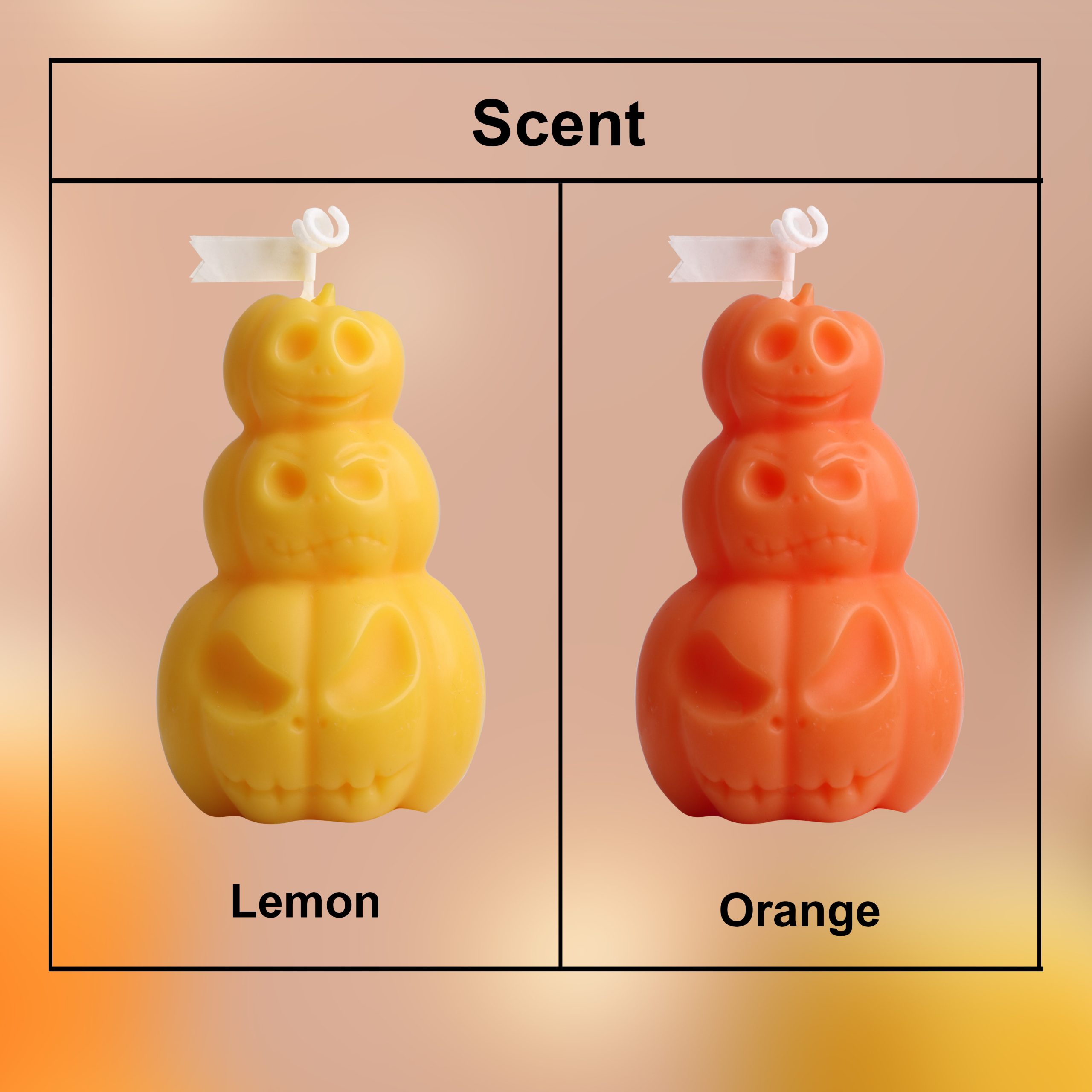 Triple Pumpkin Shape Candles - Image 7