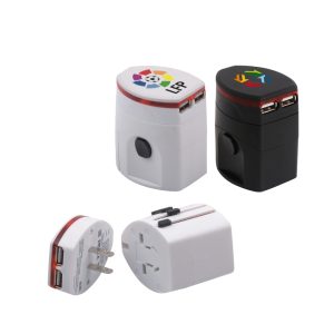 Light-up Universal Plug Travel Adapter With USB