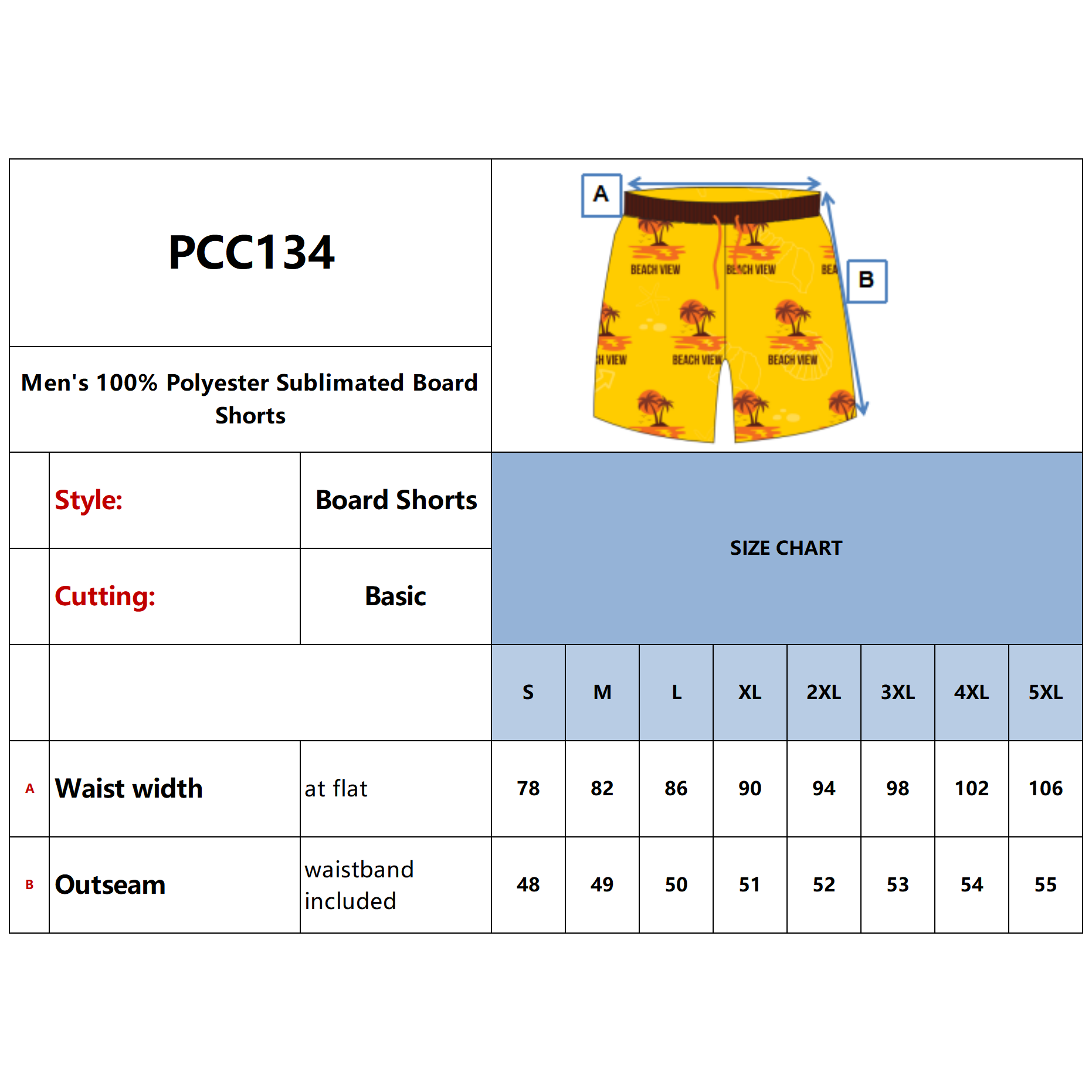 Men's Polyester Sublimated Board Shorts - Image 9