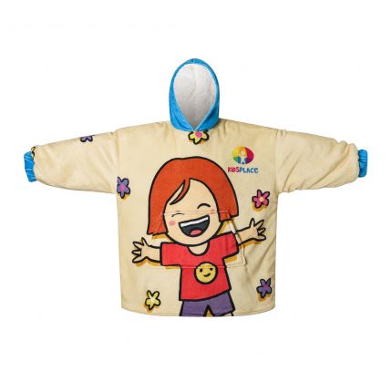 Kids' premium 100% Polyester Sublimated Wearable Blanket
