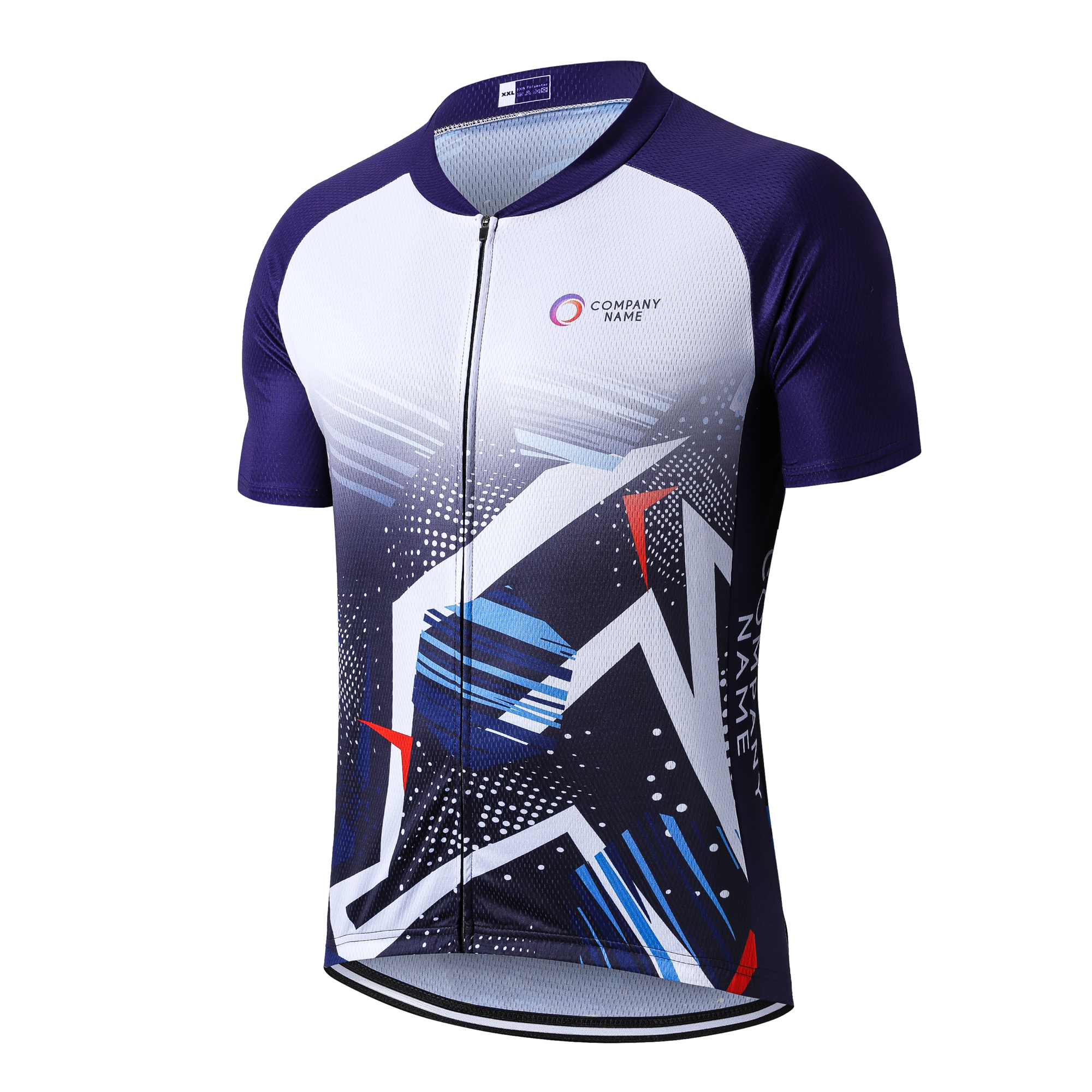 Unisex Sublimated Stand Collar  Raglan Short Sleeves Cycling Jersey